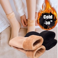 ถุงเท้าผู้หญิงถุงเท้าหิมะอบอุ่นฤดูหนาวถุงเท้าหนาเพิ่มกำมะหยี่แข็ง