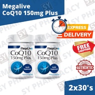 Megalive CoQ10 150mg Plus Capsule 2X30's (Exp: 06//2027)