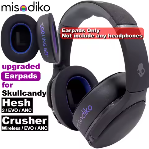 misodiko Upgraded Earpads Replacement for Skullcandy Hesh 3 / EVO / ANC, Crusher Wireless / EVO / AN