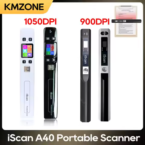 900dpi/1050dpi iScan Portable A4 Scanner Photo Contract Books Document Reader Office Business Travel