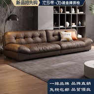 K124 Fasarty Leather Art Sofa Cloud Sofa Soft Bag Large Sofa Inline Sofa Genuine Leather Sofa Multip