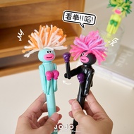 JOJO Doodle Lip Fried Hair Man Boxing Pen Black 1mm Gel Toy Gift Stationery Student Office Ballpoint