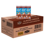 Blue Diamond Almond Breeze Almond Milk Chocolate Flavor บลูไดมอนด์ อัลมอนด์ บรีซ นมอัลมอนด์ รสช็อคโกแลต 180ml. x 24กล่อง (ยกลัง 8แพ็ก)