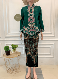 Kebaya Encim Bordir Motif Bunga Tangan Panjang Katun Mikro Premium Nuansa Modern