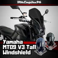 YAMAHA MT09 V3 Motorcycle 45cm Tall Windshield Visor Black Windshield Deflector Protector 3mm High Q