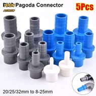 MAINAUSHUI6W 5Pcs PVC Pagoda Connector, 20/25/32mm to 8-25mm Garden Irrigation Hose Joint Adapter,  
