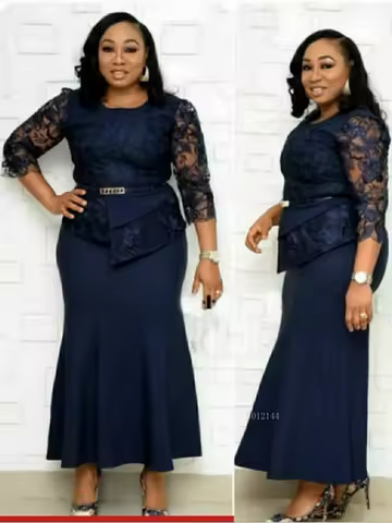 Plus Size Dresses for Women Autumn African Women Short Sleeve Printing Plus Size Long Dress Dashiki 