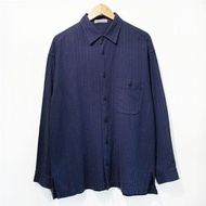 【工工】ISSEY MIYAKE SASHIKO Men Button Up 手工刺子復古面料水洗做舊襯衫外套