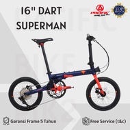 Folding Bike Pacific Size 16 DART Superman Edition (11Speed/Hydraulic) Folding Bike