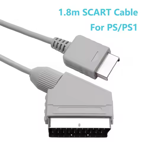 High quality 1.8m Scart cable for PS for PS1 audio video cord Scart AV wire cord for Plastation One
