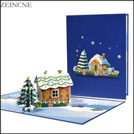 Zein Christmas Gingerbread House 3D Pop Up Card Festive Tabletop Decoration