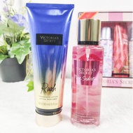 (2pcs Combo )💗Victoria's Secret💗Pure Seduction Body Mist, And Rush Perfume Lotion 250ml, 236ml