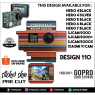 GOPRO HERO 4 , HERO 5 , HERO 6 , HERO 7, SJCAM 5000 , XIAOMI YI CAM 2K STICKER SKIN (DESIGN 110)
