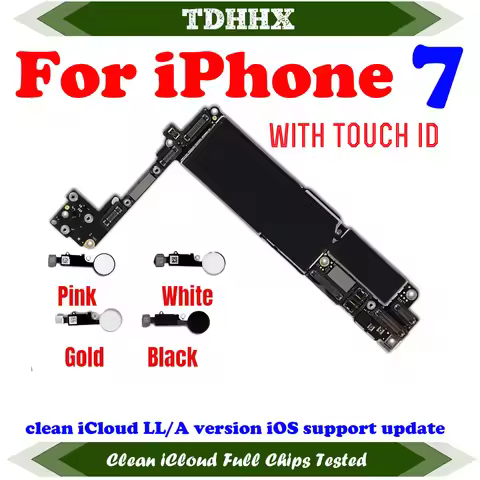 Main Logic Board Clean iCloud For IPhone 7 4.7" 32GB 128GB 256G Clean No iCloud Motherboard IOS Syst