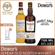 [Bundle of 2] Dewars White Label Blended Scotch Whisky - 750ml / 75cl 40% ABV - Double Aged Oak Cask