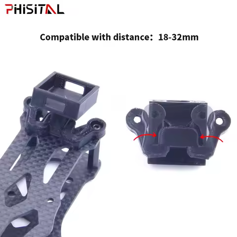 3D Printed universal GPS module TPU Holder/mount/bracket·18 to 32mm distance·M5· for FPV quadcopter 
