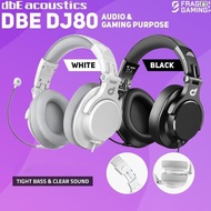 Dbe Dj80 White Foldable Dj Headphone With Detachable Microphone
