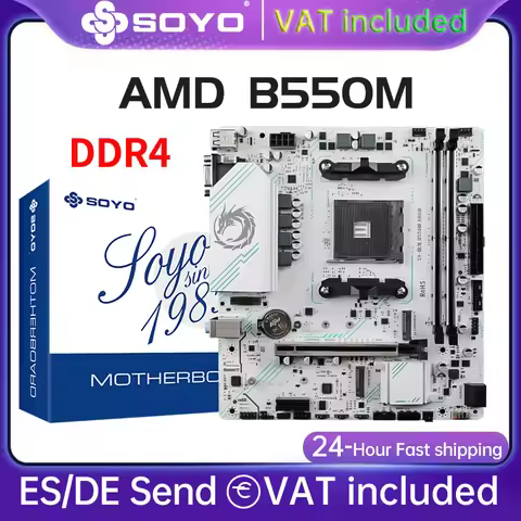 SOYO AMD B550M games Motherboard USB3.1 M.2 Nvme Sata3 DDR4 Dual Channel Supports RYZEN R3 R5 R7 300