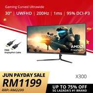 PRISM+ X300 30" 200Hz 1ms Curved Ultrawide 21:9 [2560 x 1080] Adaptive Sync Gaming Monitor