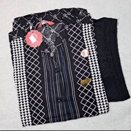 Terbaru Oneset Rayon Combinasi Jaguar // Setelan Wanita Trendy Kekinian Set Celana Rayon Panjang Ter