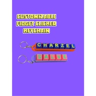CUSTOMIZABLE FIDGET CLICKER KEYCHAIN NAMETAG