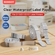 NIIMBOT D11 D110 D101 Printer Sticker Label Multi Rolls Transparent Thermal Waterproof Aesthetic Tag