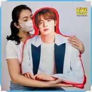LIVEPILLOW)Uc*BTS%Bfmerch)Tm}Jin>Lu}Kim>Bt}Seok-jin>Hs}Pillow>kH}Half>Pc}Body Big size 21x25 inches