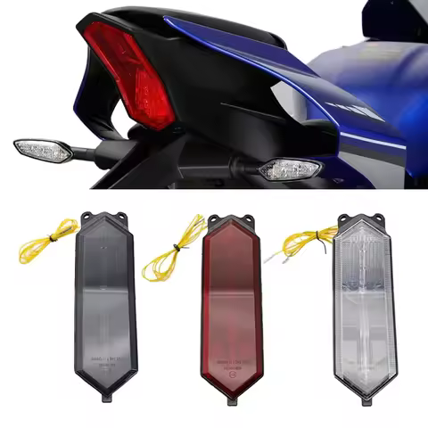 For Yamaha YZF R1 R6 R7 YZF-R1M R1S YZF-R7 2015-2023 Motorcycle LED Taillight Rear Brake Turn Signal