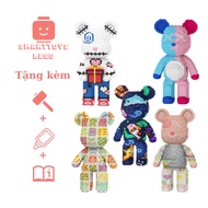 Lego Bearbrick Size 47cm, Bearbrick Many Models, User Manual Box, With Hammer, Simple Assembled Lego Helps Reduce Stress