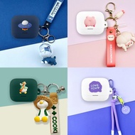 for EarFun Air Pro 4+ Case EarFun Air Pro 4 Plus Silicone Soft Case Cute Bear Pendant Cartoon Duck D