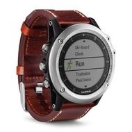 Garmin Fenix3 Sapphire/Siver Leather Brown Band