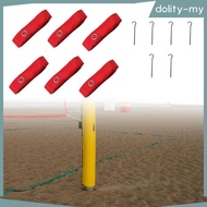 [dolity] 6pcs Beach Volleyball Lines Line Markers Red 800cm Long Supplies Portable Boundary Field Fi