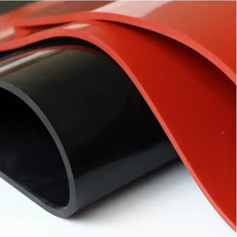 1.5mm/2mm/3mm Red/Black Silicone Rubber Sheet 500X500mm Black Rubber Matt Sheeting for Heat Resistan