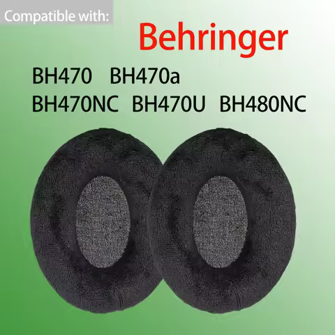Velour Earpads for Behringer BH470 BH470a Headphones BH470NC BH470U Ear Cushions Replacement BH480NC