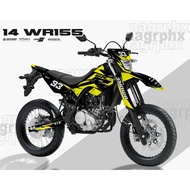 decal yamaha wr 155 - decal stiker keren variasi wr155 code wr-14 - kuning