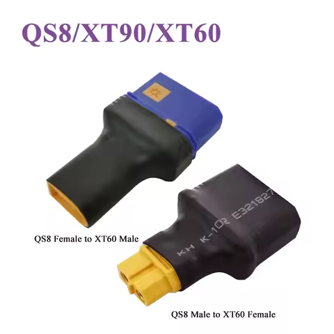 QS8 to XT60 XT90 Integrated Plug Adapter QS8 Male to Female Electric Lithium Battery Model Aircraft 