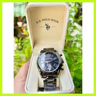 ✆ ✟    US Polo Assn. Authentic/Original Unisex Metallic Black Watch