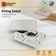 King Stainless Steel Divided PlateBalance Stainless Steel Food Container with Lid Stainless Steel Co