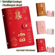 JUNYUE88WL Money Savings Challenge Binder, Chinese New Year God of Wealth Style Envelop Savings Chal