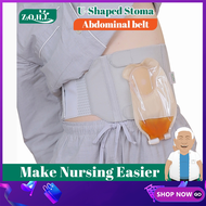 ZhenqingHuli Ostomy Waistbelt Colostomy Strap Waist Support Colostomy Fix Bag Prevent Parastomal Breathable Stoma Hernia Belt With U-Shaped Design
