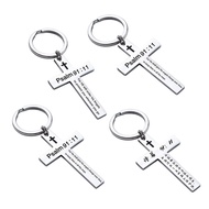 Psalm91:11 Cross Keychain Bible Verse Keychain Scripture Keychain With Cross Scripture Keyring&&**