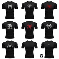 Short Sleeve Gym Fitness Compression Sports T-Shirt Size ML-XL Men's and Women's Short Sleeve Compre