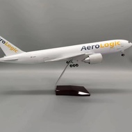47CM Airplane Model B777-200AeroLogic Airplane with Landing Rack