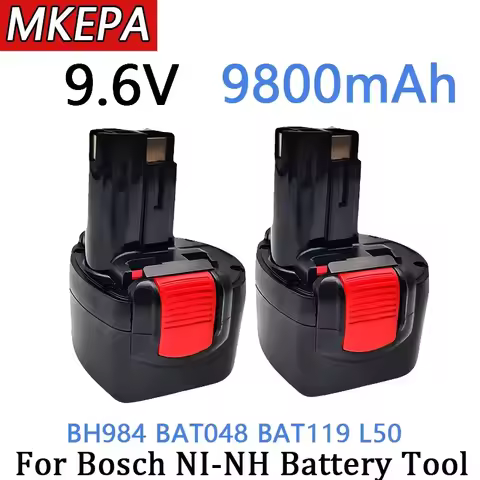 9.6V 4800/6800/9800mAh For Bosch Ni-MH Rechargeable Battery Power Tools PSR 960 BH984 BAT048 BAT119 