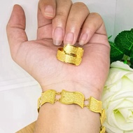 Titanium Bracelet Jewelry DubaiWanita Free 24K Gold Dubai Ring
