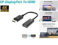 4K 60Hz DisplayPort to HDMI Adapter Male DP to Female HDMI Cable Converter DP TO HDMI