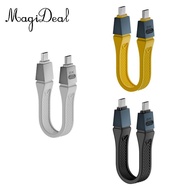 [MagiDeal] Short USB-C to USB-C 80 Gbps 13 Cm USB C to USB C High Speed Transfer Cable for Docking S