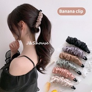KF800 Small size Korean simple fabric banana clip ponytail hair women accessories