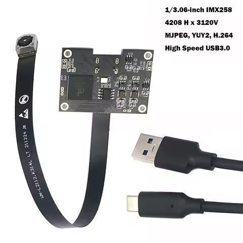 4K 13MP HD IMX258 Type-C USB3.0 Camera Module Autofocus 79° 4208*3120 MJPEG, YUY2, H.264 UVC-complia