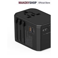 Krisbow Travel Adapter 2 USB A & 2 USB C 45 watt - Black Electronic Device Connector USB A USB C Ada